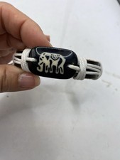 Elephant Bead Leather Bracelet Pre Owned