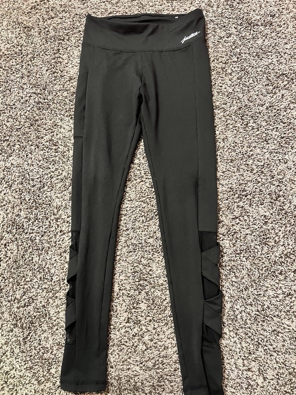 Girls Black Justice Active Leggings Size 12