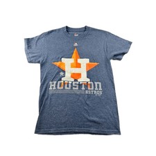 Majestic Houston Astros T-Shirt Men S Blue Regular Heather MLB Baseball Gameday