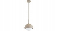 Pendelleuchte Kugel Glas Beige Metall E27 Ø18 Cm Wohnzimmer HäNgelampe Esszimmer