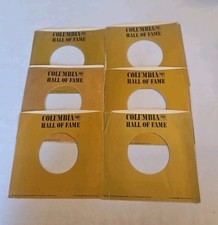45 RPM 7" RECORD SLEEVES CO. SLEEVE 6 PACK SEE PHOTOS Columbia Hall/Fame SLV314 
