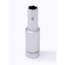 STEELMAN 3/8-Inch Drive x 8mm Deep Well 6-Point Socket, 78225