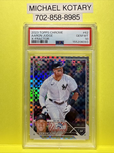 AARON JUDGE 2023 TOPPS CHROME XFRACTOR PSA 10 Yankees