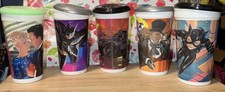 5 Different Batman Returns McDonald's Collector Cup Cups Lot w Lids 1992