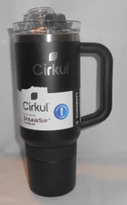 NEW Cirkul 30oz StrawSip Black Carbonite Tumbler with Grip Handle