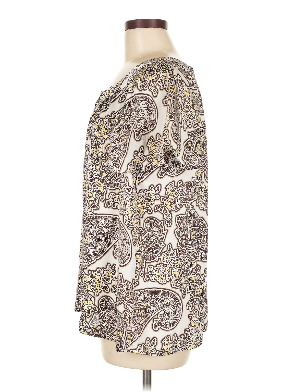 MICHAEL Michael Kors Women Gray Short Sleeve Blouse M thumbnail 4