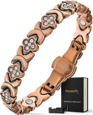 Magnetrx  Women  S Pure Copper Magnetic Bracelet - Ultra Strength Magnetic Copper