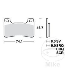 42886-carbon brake pads CRQ ALTN: 7320002 compatible with Honda CB