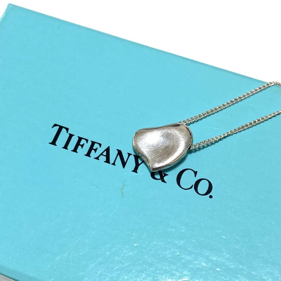 Tiffany & Co Sterling Silver Heart Necklace with Gift Box Pre-Owned Jewelry