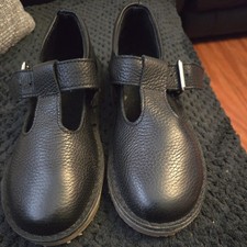 Red Or Dead  Womens UK 3 EU 36 Black Leather Mary Jane Buckle Flats shoes NWOT 