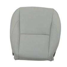 Gray Leather Perforated Driver Side Bottom Replacement Seat Cover Compatible