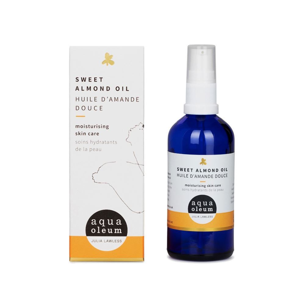 Aqua Oleum Sweet Almond Cold-pressed Carrier Oil 100ml - 2 Pack