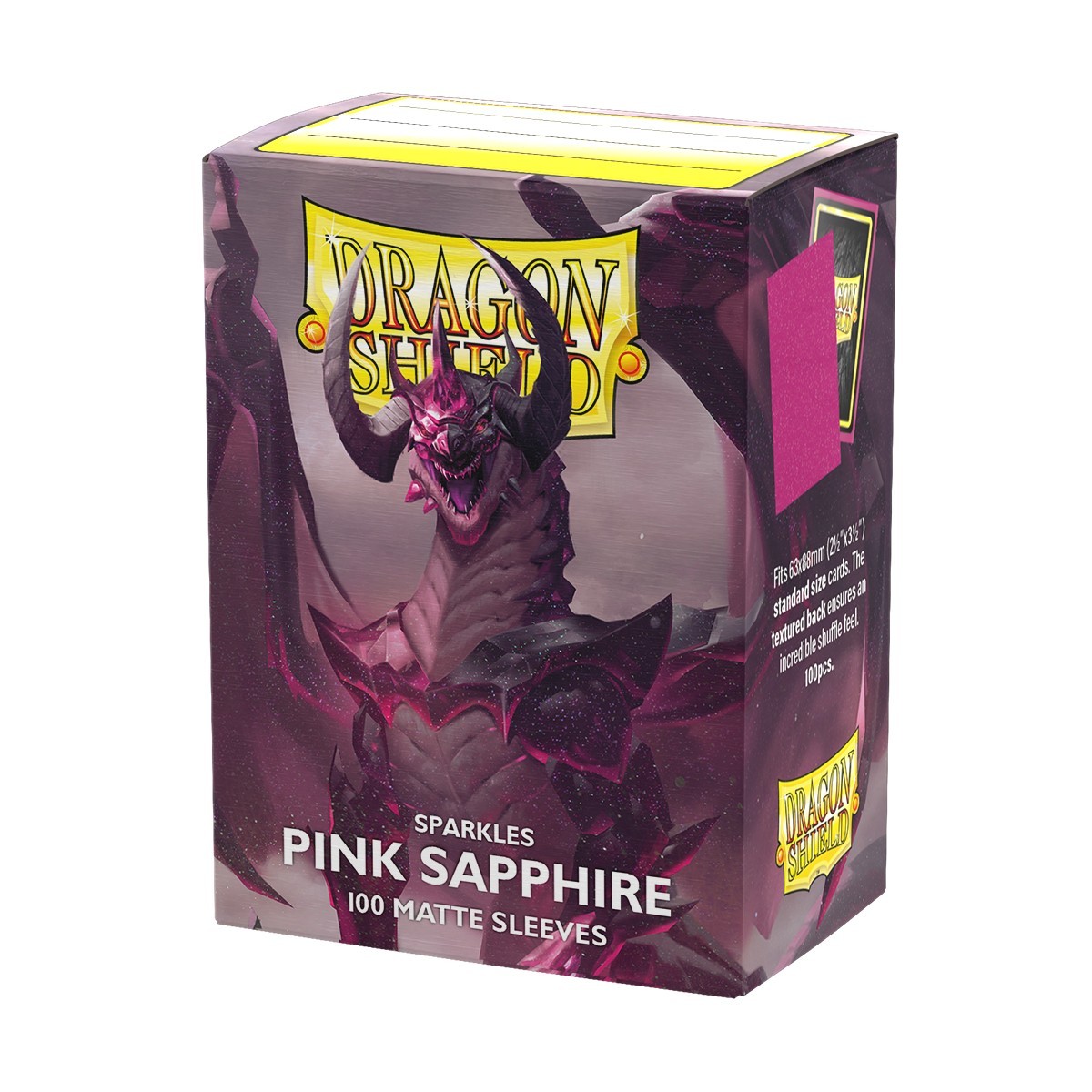 Dragon Shield Matte Sparkles Pink Sapphire 100 Protective Sleeves