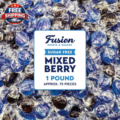 Sugar Free Mixed Berry Hard Candy   1 Lb Bulk Bag, Individually Wrapped Keto & D