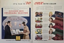 Alexander Smith Floor-Plan Rugs Broadloom Carpets Hair Color Print Ad 1942