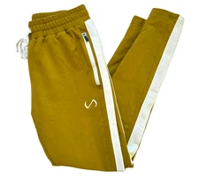 TLF Joggers Mens Small Yellow Sweatpants Athleisure Running Jogging Trendy