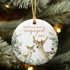 Engaged Christmas Ornament, Our First Christmas Engaged Ornament, Personalize...