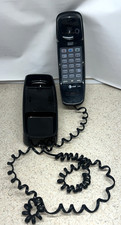 Vintage AT T Trimline 210 Slimline Touch Tone Phone Black - FREE SHIP. UNTESTED