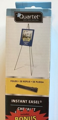 Quartet 63'' Instant Display Easel Compact Lightweight Adjustable, Black NIB