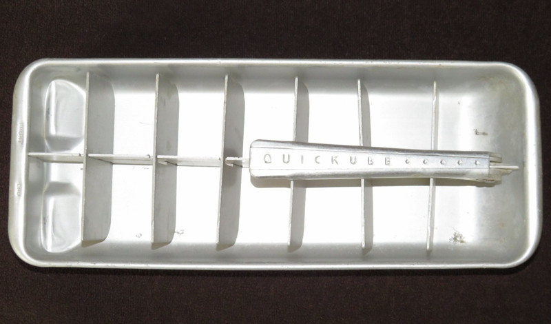 Vintage Frigidaire Aluminum Quickube Icecube Tray w/Quick Release Handle