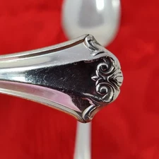 2pc Tsp Reed & Barton Country French 18/8 Silverplate Teaspoons Flatware