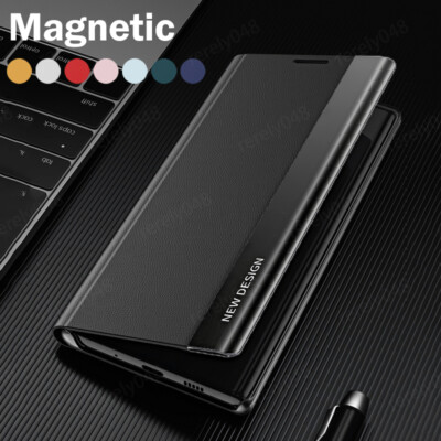 Flip Case For Samsung S25 S26 Ultra S24 FE S23 S22 Magnetic Leather Case Cover