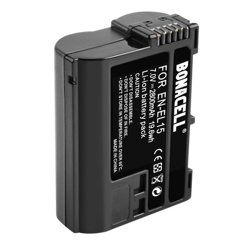 2 batterie 2800 mAh EN-EL15 a per Nikon D7000 D7100 D7200 D750 ACCU + doppio caricabatterie - Foto 4 di 11