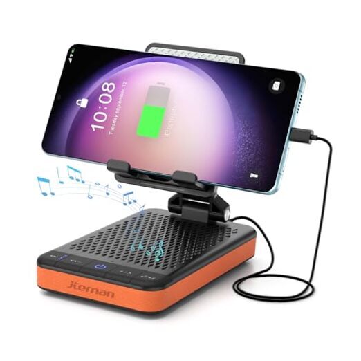Birthday Gifts for Men Women,Bluetooth Speaker Phone Stand with Power Black