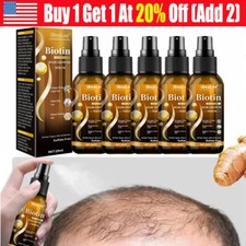 5x Biotin Hair Growth Spray Anti Hair Loss Fast Regrowth Scalp Treatment Serum