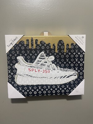 Design District Studio NWT Yeezy LV Black, White, Gold Canvas