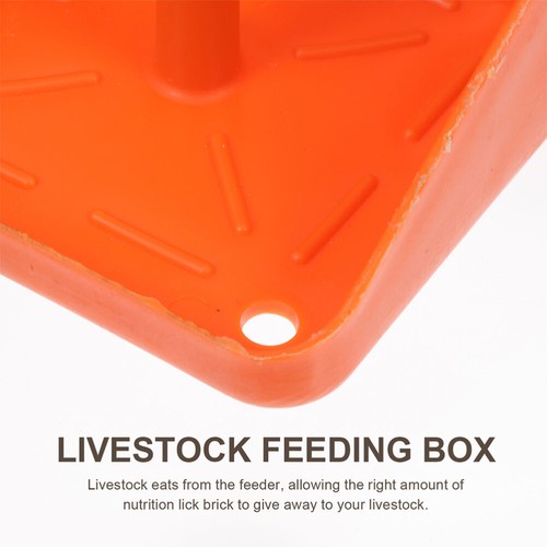 2 Pcs Lick Brick Box Salt Container Goat Minerals Block Feeder for Cattle - Imagen 9 de 12
