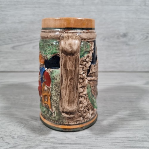 Vintage Beer Stein Ceramic Hand Painted Man Cave Bar 10cm 9cm Made In Japan - Picture 4 of 7