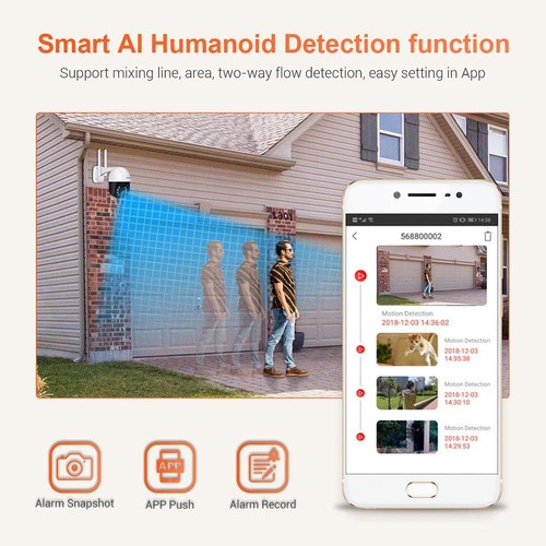 IR 1080P WiFi IP Camera Two Way Audio AI Humanoid Detection DIY Alarm Pan Tilt - Picture 6 of 11