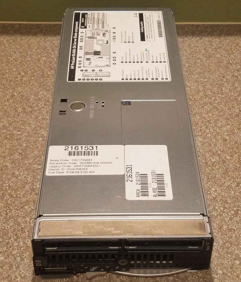 HP Proliant BL460c G6 BLADE 2X Quad Core X5570 2.93Ghz 24GB RAM NIC Fibre & More - Image 2 of 4