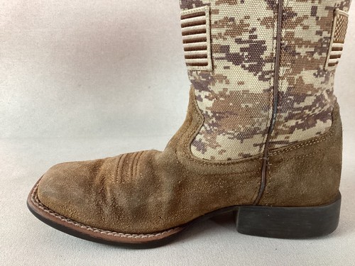 Ariat Cowboy Boots Suede Leather Digi Camo Child’s US Size 2 UK 1 - 第 14/20 張圖片