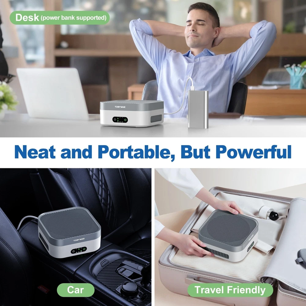 Air Purifier TDBYWAE for Home Bedroom Covers Up to 600 ft² with True HEPA Filtration Technology