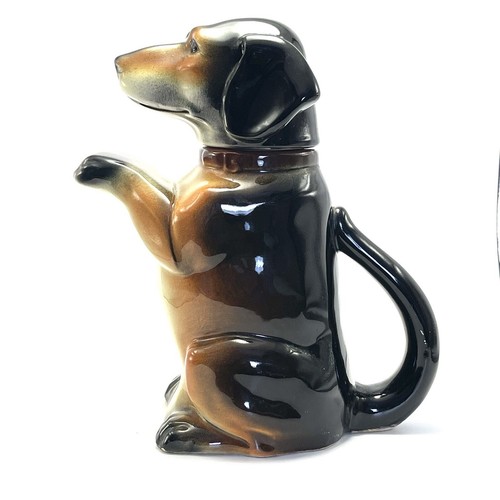 Bettelnder Dackel Hund Deutschland Erphila figural Teekanne Krug schwarz & hellbraun #6703B - Bild 3 von 19