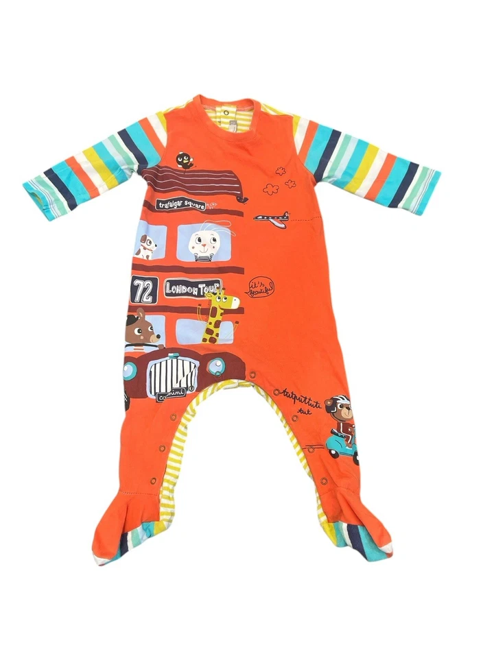 CATAMINI КРАСНЫЙ КОМБИНЕЗОН НА НОЖКАХ СПАЛЬНЫЙ КОМБИНЕЗОН КОМБИНЕЗОН ЛОНДОН ТУР 12 МЕСЯЦЕВ - Изображение 2 из 4