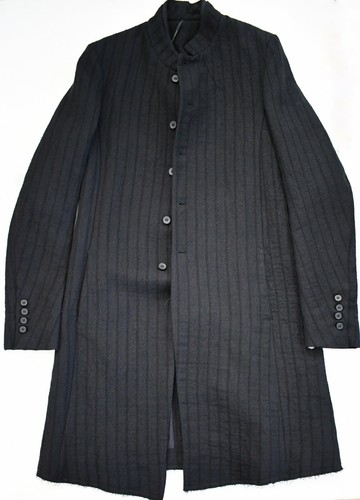 $1725 Auténtico Abrigo AJUSTADO MASNADA Negro LANA VIRGEN Mezcla Acostado IT-48 US-32 S - Imagen 6 de 12