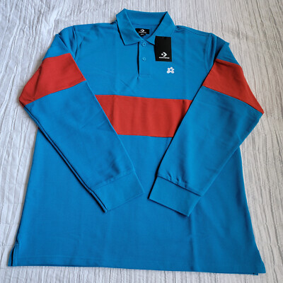 Converse X Golf Le Fleur Long Sleeve Polo Shirt Top Mens Size XL
