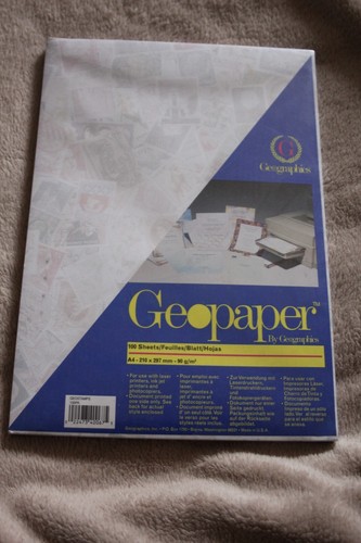 Geopaper (Geographics) 100 A4 printer sheets- postage stamps - 第 1/4 張圖片
