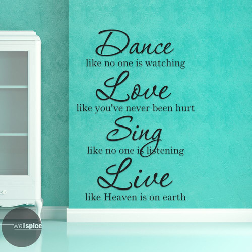 Dance Love Sing Live Vinyl Wall Decal Sticker eBay