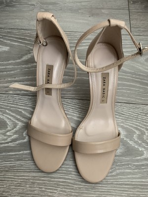 nude two strap heels