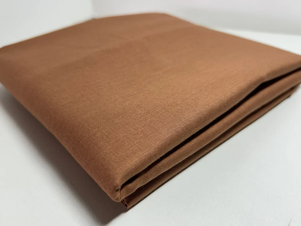 Solid Fabric Chocolate/Medium Brown Cotton Quilting Fabric, 2 yds by LOF - Image 2 of 3
