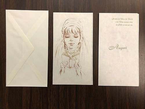 GRUSSKARTE KOMMUNION KONFIRMATION MÄDCHEN KARTEN MIT GOLDFINISH 15 X 8,5 CM - Bild 3 von 3