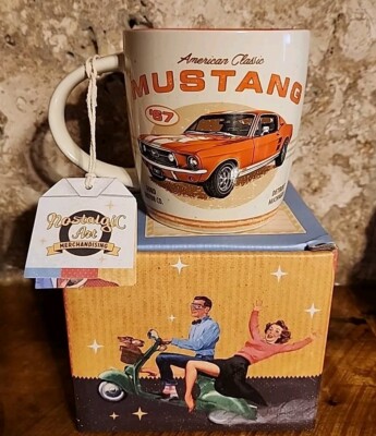 Nostalgic Art Retro '67 Mustang Mach Ceramic Coffee Mug NIB