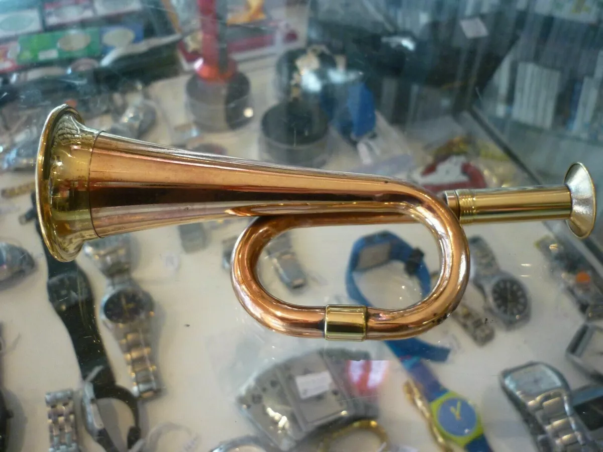 REPLICA VINTAGE NAUTICAL MILITARY BRASS MINI BUGLE ORNAMENTAL