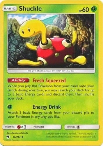 Shuckle 16/214 S&M Lost Thunder Uncommon PERFECT MINT! Pokemon