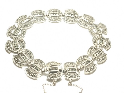 Pulsera de plata de ley HAN .925 - 7 pulgadas - diseño brillante único - Imagen 4 de 5