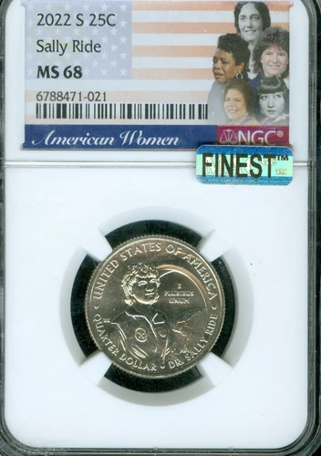 2022 S SALLY RIDE QUARTER NGC MS68 PQ MAC FINEST & SPOTLESS .